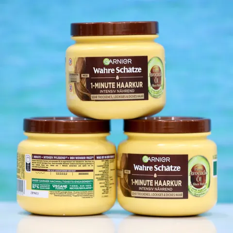 Kem ủ tóc Garnier Wahre Schätze 1-Minute Haarkur – Giải Pháp Dưỡng Tóc Khô, Xoăn Hiệu Quả