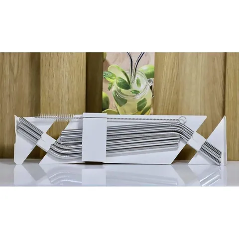 Set 6 ống hút inox Profissimo kèm 1 chổi cọ rửa