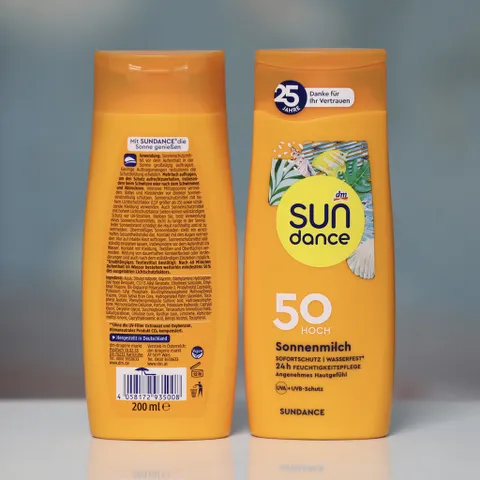 Kem Chống Nắng SUNDANCE SPF 50+ 200ml - Lotion Bảo Vệ Da Khỏi UVA/UVB, Chiết Xuất Trà Xanh và Vitamin E
