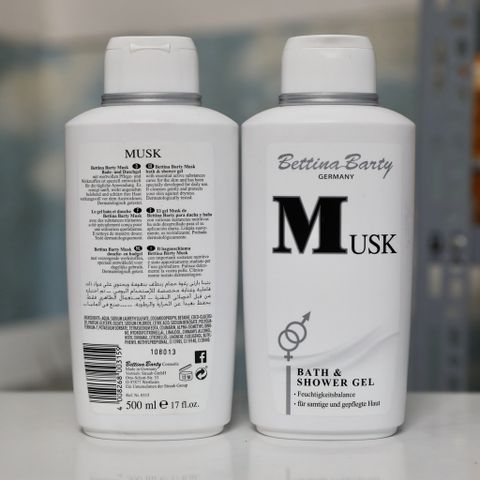 Sữa Tắm Musk Đen Hương Nước Hoa 500ml - Dưỡng Da Mềm Mại, Made in Germany, Hương Thơm Lâu Dài