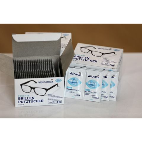 [Hàng nội địa Đức] Hộp khăn lau kính, giấy lau kính Visiomax 52 tờ siêu sạch chống bám bụi trở lại