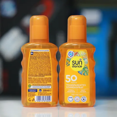 Kem chống nắng Sundace dạng xịt với chỉ số chống nắng SPF50
