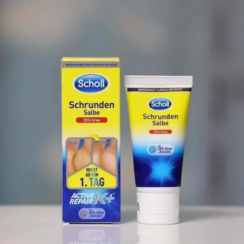 Kem Dưỡng Gót Chân Scholl Schrunden Salbe 25% Urea – Hỗ Trợ Chăm Sóc Da Chân Khô