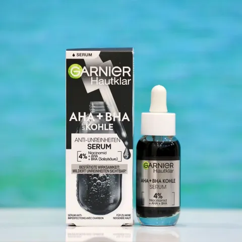 Huyết thanh Garnier AHA + BHA than hoạt tính 30ml - Giải pháp làm sạch sâu, kiểm soát dầu nhờn, giúp da sáng khỏe hơn