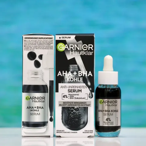 Huyết thanh Garnier AHA + BHA than hoạt tính 30ml - Giải pháp làm sạch sâu, kiểm soát dầu nhờn, giúp da sáng khỏe hơn