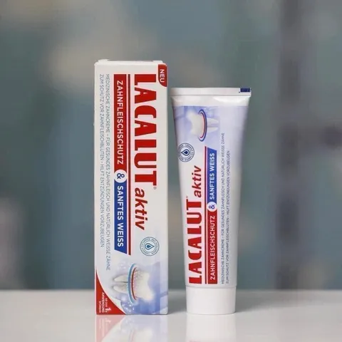 Kem đánh răng LACALUT AKTIV 75ml - Ngăn ngừa chảy máu nướu, giảm ê buốt, bảo vệ răng chắc khỏe, phòng ngừa viêm lợi.