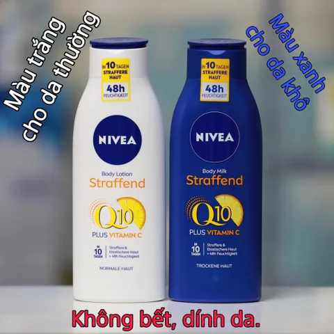 Dưỡng thể Nivea Lotion/Milk Q10, hàng nội địa Đức, chai 400ml.