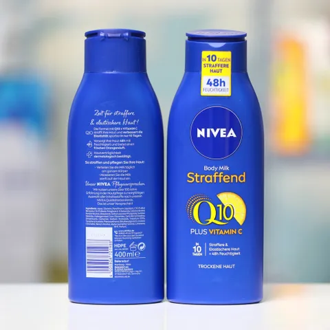 Dưỡng thể Nivea Lotion/Milk Q10, hàng nội địa Đức, chai 400ml.