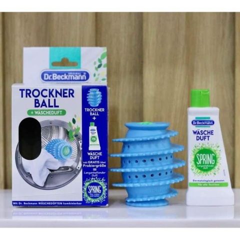 Bóng Giặt Dr Beckmann - Bộ Sản Phẩm Giúp Quần Áo Không Nhăn Kèm Nước Xả Đậm Đặc 50ml - Tiết Kiệm Thời Gian Giặt Giũ Thông Minh