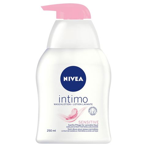 Dung Dịch Vệ Sinh Phụ Nữ Nivea Intimo 250ml - An Toàn Cho Da Nhạy Cảm, Chứa Aloe Vera & Panthenol, Giúp Cân Bằng pH, Sạch Sẽ & Thoải Mái