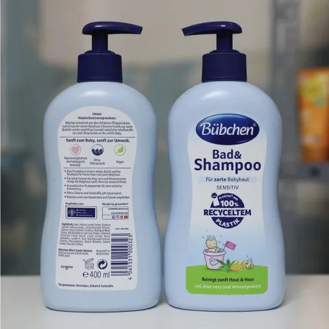 Sữa Tắm Gội Bubchen 400ml Dành Cho Bé Sơ Sinh - An Toàn, Không Gây Kích Ứng, Tiện Dụng Có Vòi, Xuất Xứ Đức