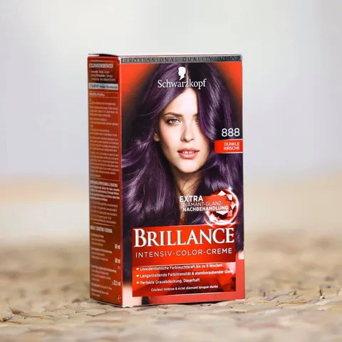Thuốc Nhuộm Tóc Brillance Schwarzkopf Số 888 - Màu Tím Tối, Dễ Dàng Sử Dụng Tại Nhà, Màu Đậm Chất Cá Tính, Bền Màu