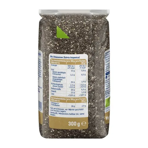 Hạt Chia Bio Đức - Superfood Tăng Cường Sức Khỏe, Chống Lão Hóa, Giảm Cân - 300g Hỗ Trợ Làn Da và Thể Lực Tối Ưu