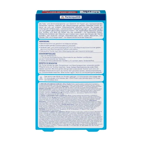 Giấy giặt trắng quần áo Denkmit Farb- und Schmutzfangtücher 3in1 - Giải pháp bảo vệ quần áo hiệu quả