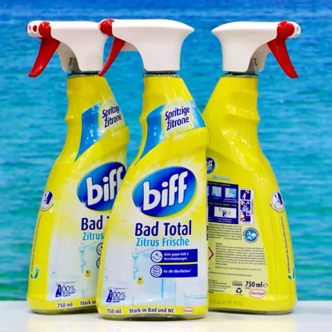 Nước Xịt Tẩy Vệ Sinh Nhà Tắm Biff Bad Total 750ml - Hương Chanh Tươi Mát, Đánh Bay Cặn Bẩn và Kháng Khuẩn