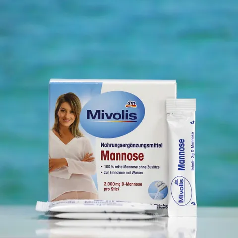 Mivolis D-Mannose 100% Thực Phẩm Bổ Sung - Hỗ Trợ Tiêu Hóa, Hộp 20 Gói Tiện Lợi, Không Chứa Gluten & Lactose