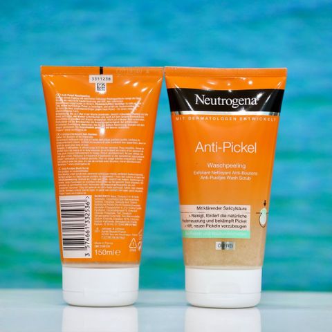 Sữa Rửa Mặt Neutrogena Anti-Pickel Waschpeeling 150ml - Tẩy Tế Bào Chết, Làm Sạch Sâu Cho Da Tươi Mát, Kiểm Soát Dầu Thừa