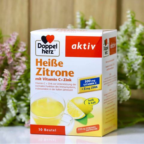 Hàng Đức đủ Bill Bột Trà chanh bổ sung Vitamin C và Kẽm Heibe Zitrone