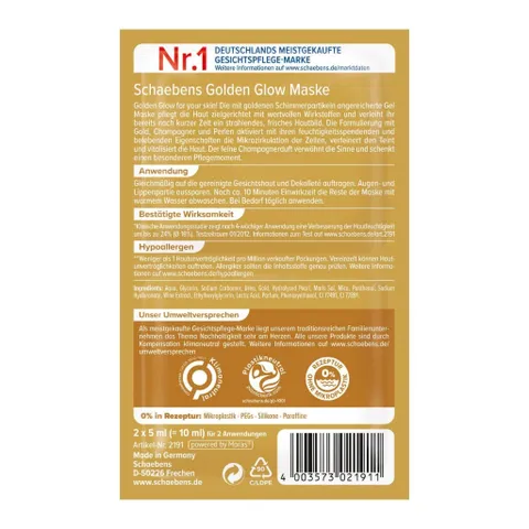 Mặt nạ vàng non Golden Glow hãng Schaebens,của Đức