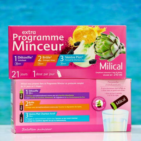 DETOX giảm khối lượng cơ thể 3 trong 1 MILICAL EXTRA - 21 ống 10ml