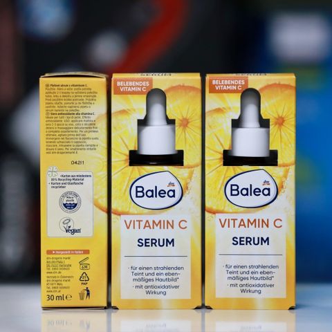 Serum Vitamin C Balea 30ml - Chăm Sóc Da Sáng Mịn Tự Nhiên, Làm Đều Màu Da, Giàu Chất Chống Oxy Hóa, Dành Cho Tất Cả Loại Da