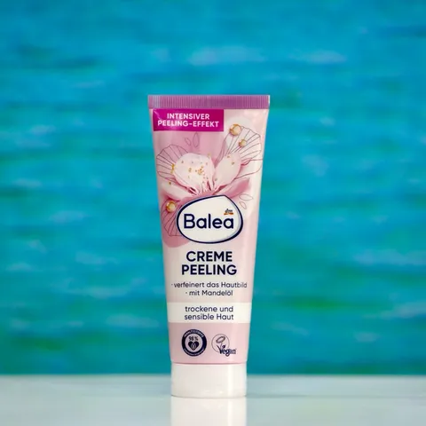 Balea Creme Peeling 75ml - Tẩy Tế Bào Chết Dịu Nhẹ Cho Da Khô & Nhạy Cảm - Sản Phẩm Thuần Chay Từ Dầu Hạnh Nhân