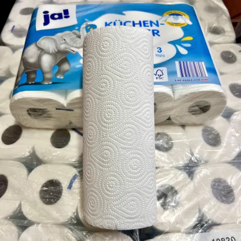 Giấy Lau Bếp Cao Cấp Ja! Küchen-Tücher - Siêu Thấm Hút, Bền Dài, Thân Thiện Môi Trường - Thích Hợp Lau Chùi Nhà Bếp và Nhà Tắm