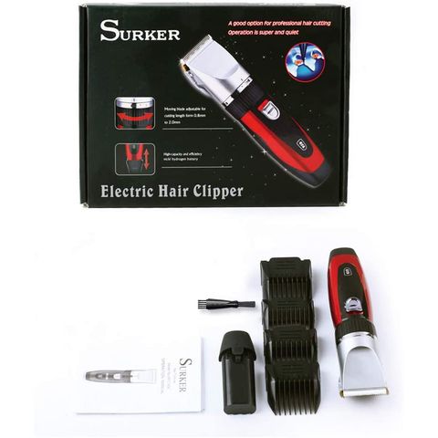 Tông đơ cắt tóc không dây SURKER RFC-508 - Lưỡi gốm TITAN cao cấp, sạc điện, sử dụng cho người lớn và trẻ em, tiện lợi mang theo du lịch