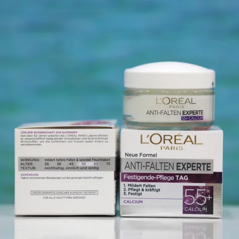 Kem Dưỡng Da L'Oréal Paris Chống Lão Hóa Experte 55+ - Dưỡng Ẩm Căng Mịn, Cho Da Mềm Mại, Phù Hợp Phụ Nữ Trên 55 Tuổi