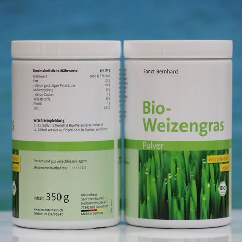 Bột Cỏ Lúa Mì Hữu Cơ BIO Weizengras 400g - Hỗ Trợ Làm Đẹp Từ Thiên Nhiên, Xuất Xứ Đức