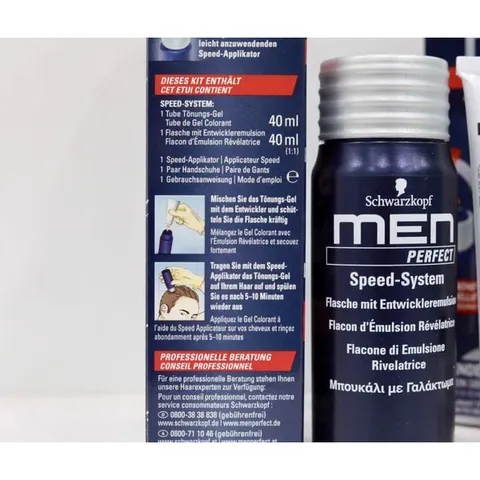 Thuốc Nhuộm Tóc Nam Schwarzkopf Màu Nâu Đen Số 80 - Tự Nhuộm Tại Nhà, Không Amoniac, Không Silicon