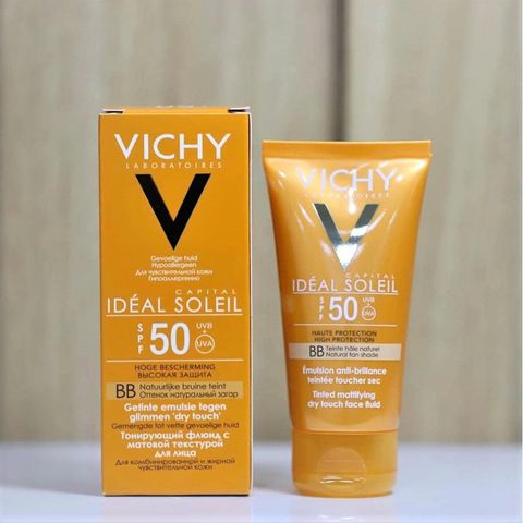 Kem Chống Nắng Vichy BB Emulsion SPF 50 - Chống Nắng & Làm Sáng Da, Thay Thế BB Cream, An Toàn Cho Da Nhạy Cảm