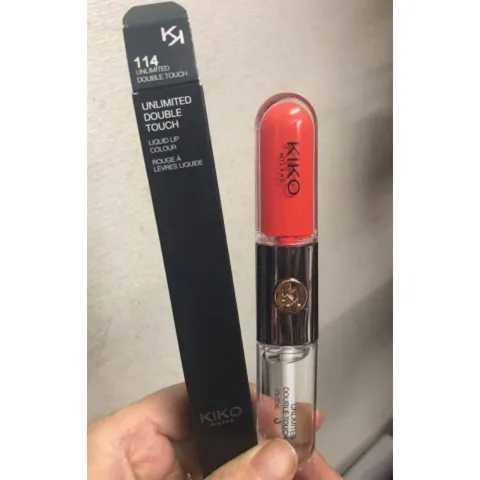 Son Kiko 114 Orange Red - đỏ cam quyến rũ- Son 2 đầu