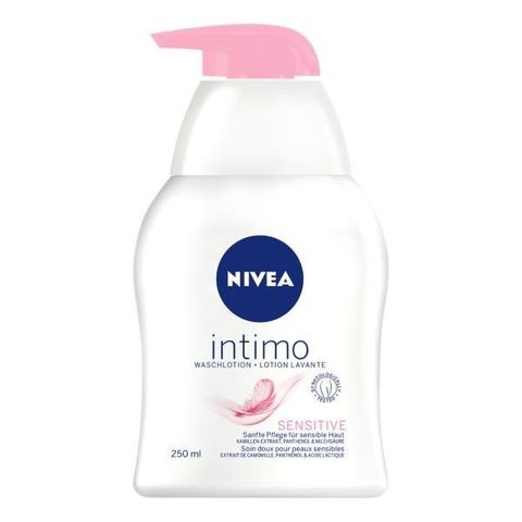 Dung dịch vệ sinh phụ nữ Nivea Intimo nắp hồng 250ml - Giữ gìn vùng nhạy cảm, mềm mại và an toàn với Aloe Vera và Axit Lactic
