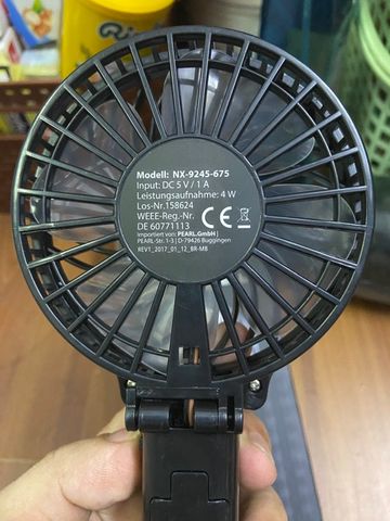 [Made in Germany] Quạt Sạc Cầm Tay Pearl VT-100.duo hàng nội địa Đức - Thiết kế nhỏ gọn, hiện đại