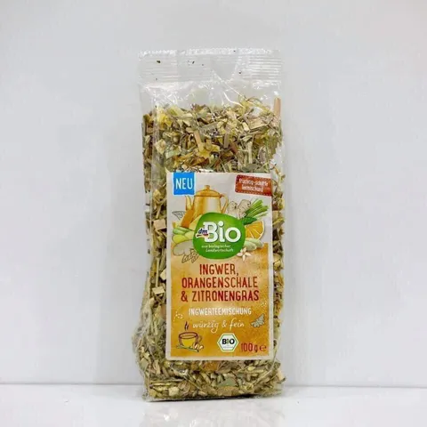 Trà gừng vỏ cam chanh Bio gói 100gr