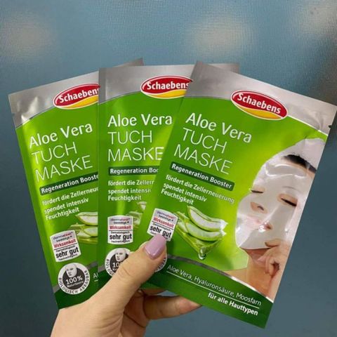 Hàng Đức MẶT NẠ GIẤY SCHAEBENS - MẶT NẠ LÔ HỘI( ALOE VERA)