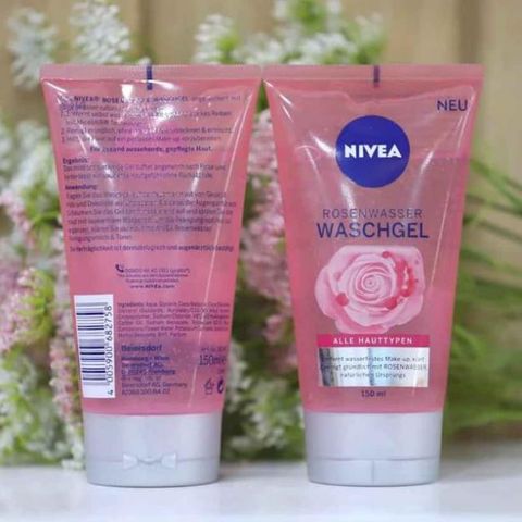 Sữa Rửa Mặt Nivea Chiết Xuất Hoa Hồng 150ml - Dành Cho Mọi Loại Da, Làm Sạch Sâu, Cấp Ẩm, An Toàn Không Chứa Sulfate & Paraben