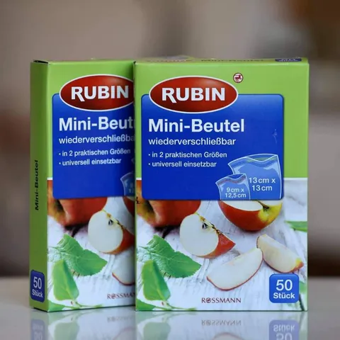 Hàng Đức Set Túi trữ đông Mini 2 kích cỡ CÓ ZIP của hãng Rubin