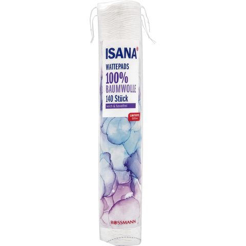 Bông Tẩy Trang ISANA 140 Miếng 100% Cotton Mềm Mại, An Toàn Cho Da Nhạy Cảm - Sử Dụng Tẩy Trang, Toner, Chăm Sóc Da Em Bé