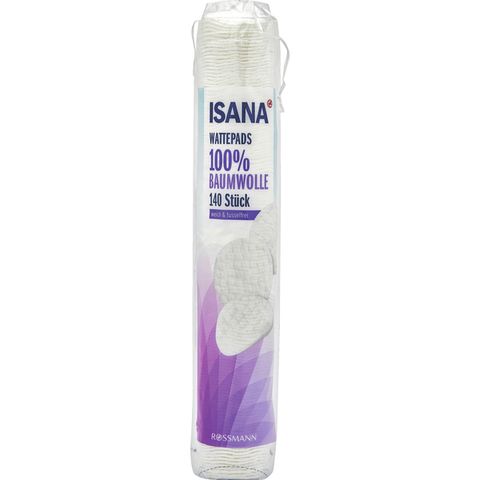 Bông Tẩy Trang ISANA 140 Miếng 100% Cotton Mềm Mại, An Toàn Cho Da Nhạy Cảm - Sử Dụng Tẩy Trang, Toner, Chăm Sóc Da Em Bé