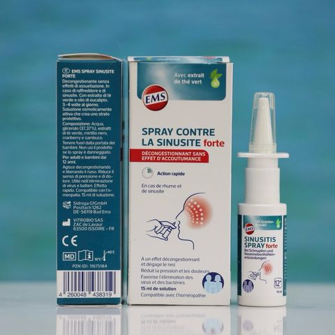 Xịt thông mũi giảm viêm xoang, nghẹt mũi, viêm mũi dị ứng Sinusitis - Hàng nội địa Đức.