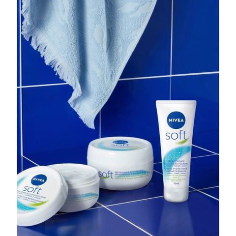 Kem Dưỡng Ẩm Nivea Soft 75ml - Dưỡng Da Mềm Mại, Chống Khô Nẻ, Xuất Xứ Đức, Hàng Nội Địa Chất Lượng Cao