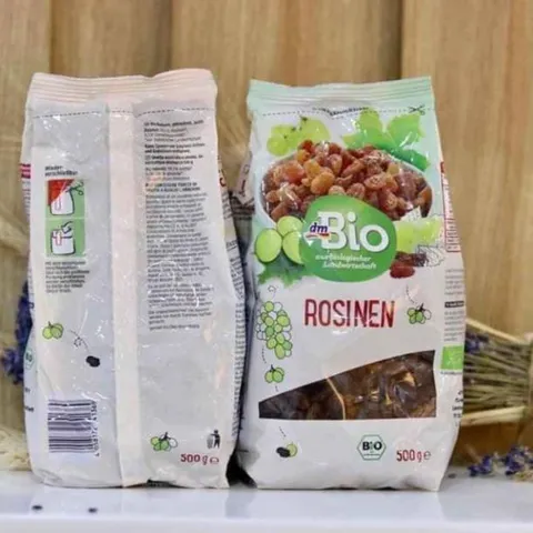 Bill kèm Nho khô gói to đại tiêu chuẩn Bio hàng Đức