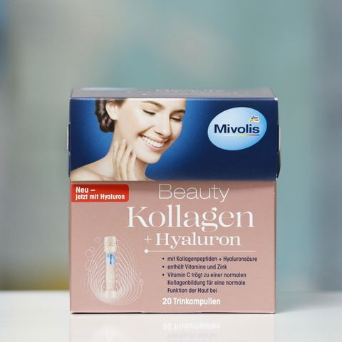 Collagen Mivolis Beauty Kollagen + Hyaluron - Nước Dưỡng Da Săn Chắc, Căng Mịn - Hỗ Trợ Làm Đẹp, Dễ Uống, Nguồn Gốc Đức