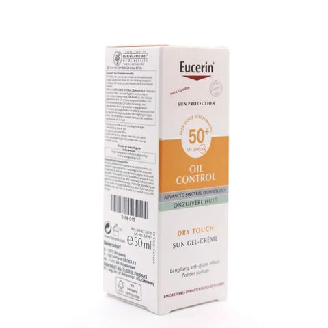Kem Chống Nắng Kiểm Soát Dầu Eucerin Cho Da Nhờn, Da Mụn Chỉ Số Chống Nắng SPF50+