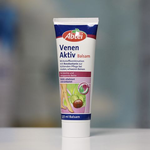 Kem Bôi Giãn Tĩnh Mạch Abtei Venen Aktiv 125ml - Chống Suy Giãn Tĩnh Mạch Từ Thảo Dược Thiên Nhiên, Giảm Nhức Mỏi Chân