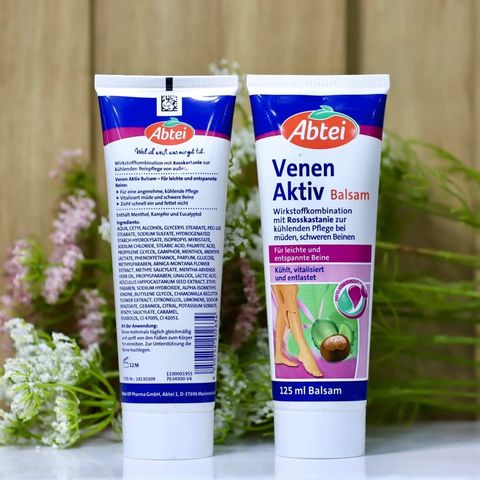 Kem Bôi Giãn Tĩnh Mạch Abtei Venen Aktiv 125ml - Chống Suy Giãn Tĩnh Mạch Từ Thảo Dược Thiên Nhiên, Giảm Nhức Mỏi Chân