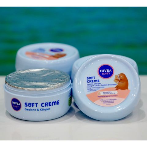 Kem Dưỡng Da Nivea Baby Soft Creme 200ml - Dưỡng Ẩm An Toàn cho Trẻ Sơ Sinh và Trẻ Em, Bảo Vệ Da 24h