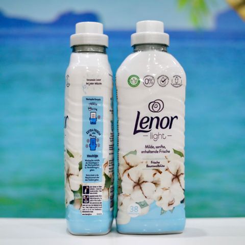 Nước Xả Vải Lenor Hương Hoa Bông Cotton Nhẹ Nhàng 950ml - Giúp Quần Áo Mềm Mại, Lưu Hương Lâu, Hàng Nội Địa Đức